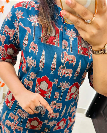 Printed A-line Stylish Kurta Set