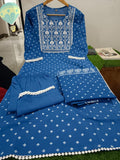 Cotton Kurta Set with Malmal Dupatta - Shukrana Fashion