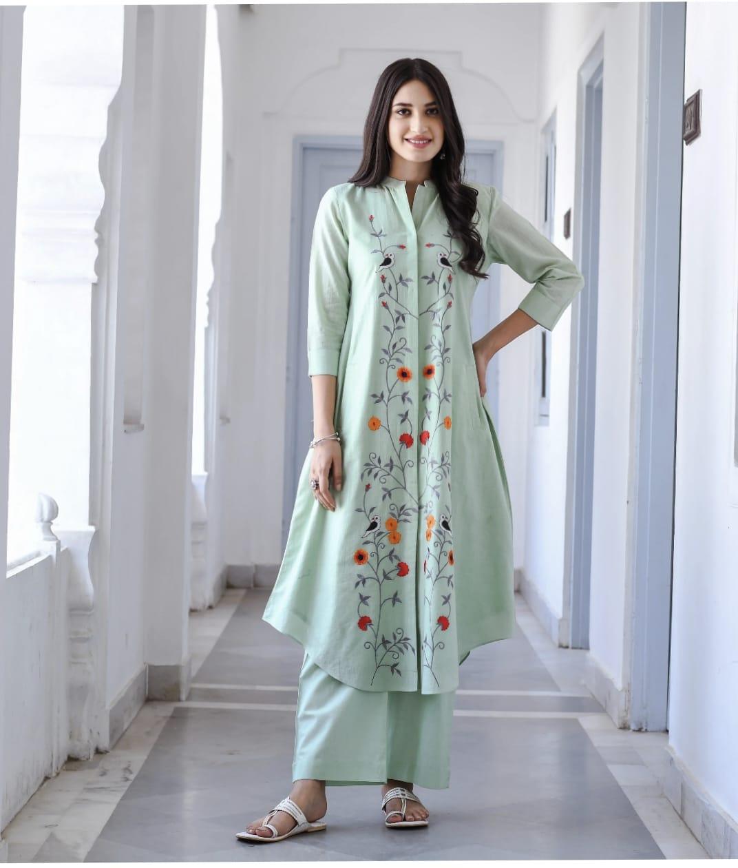 Vibrant Cotton Kurta Set Cord - Shukrana Fashion