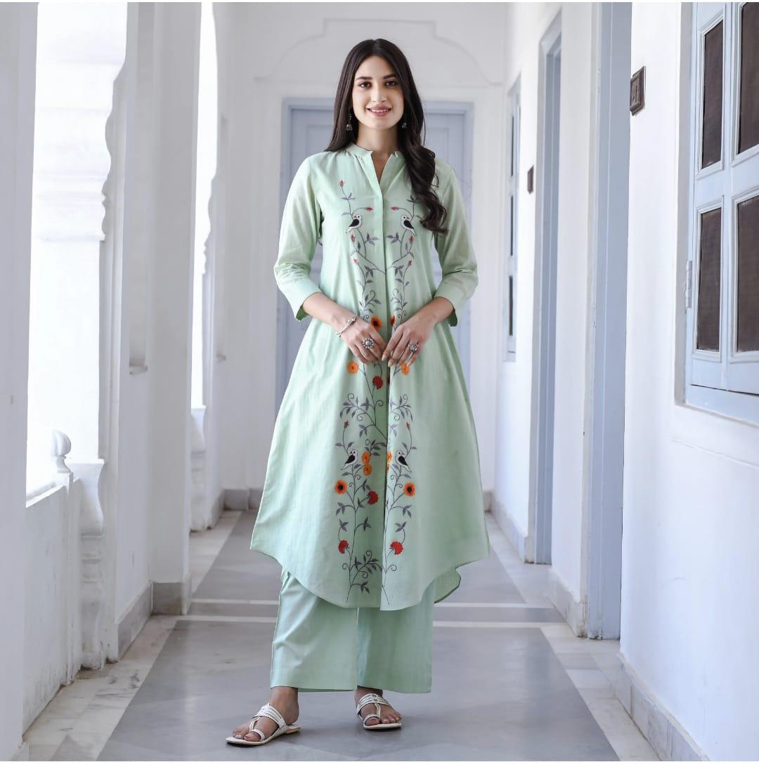 Vibrant Cotton Kurta Set Cord - Shukrana Fashion