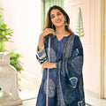 Cotton Silk Suit Set With Traditional Print - Shukrana Fashion