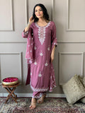 Summer Rayon Embroidery 3 Piece Set - Shukrana Fashion