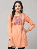 Rayon Embroidery Tunic - Shukrana Fashion