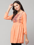 Rayon Embroidery Tunic - Shukrana Fashion