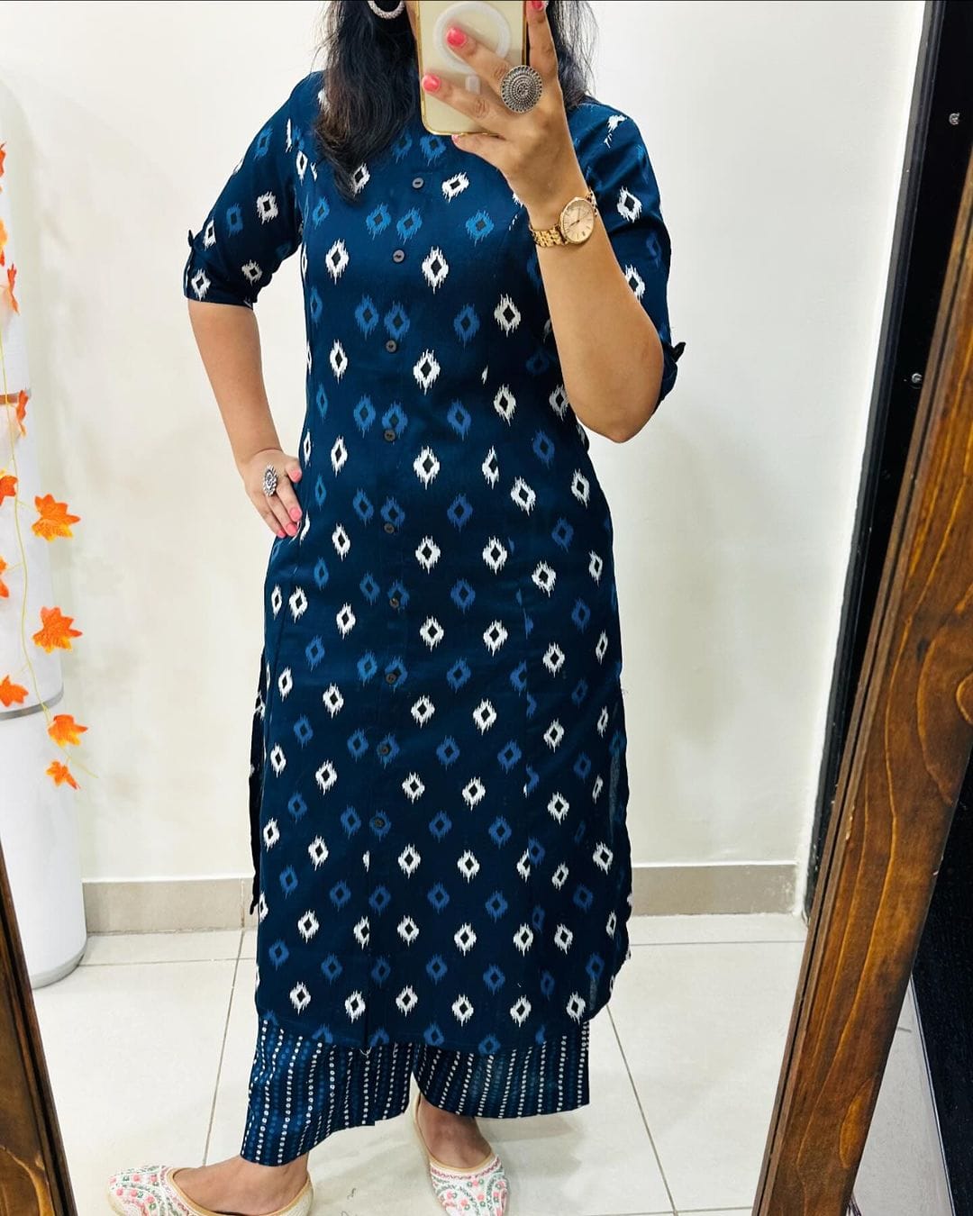 Summer Vibe Blue Cotton Kurta Set