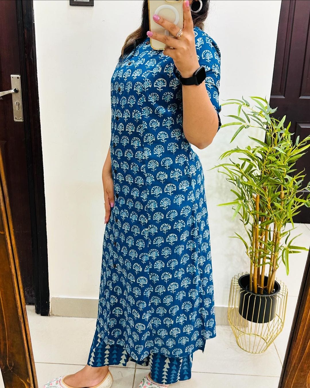 Indigo Blue Cotton Kurta Set