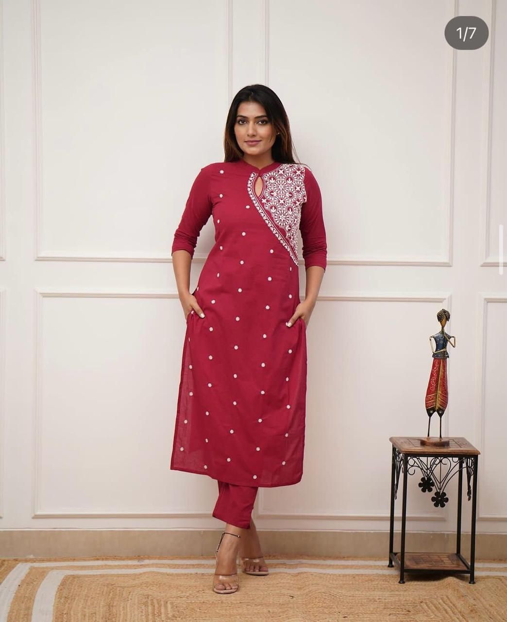 Cotton Embroidery Kurta Set