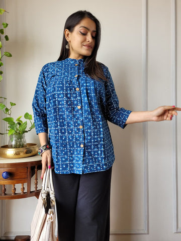 Hand Block Printed Peplum Top