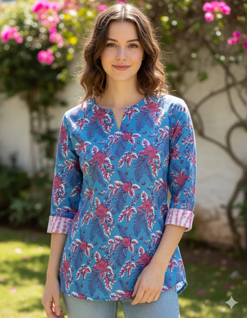 Hand Block Printed Cotton Tunic