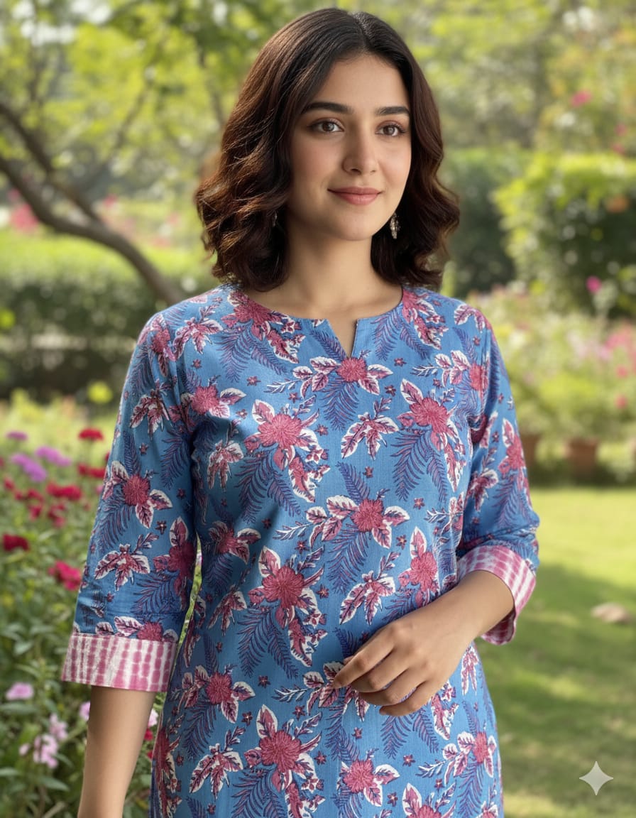 Hand Block Printed Cotton Tunic
