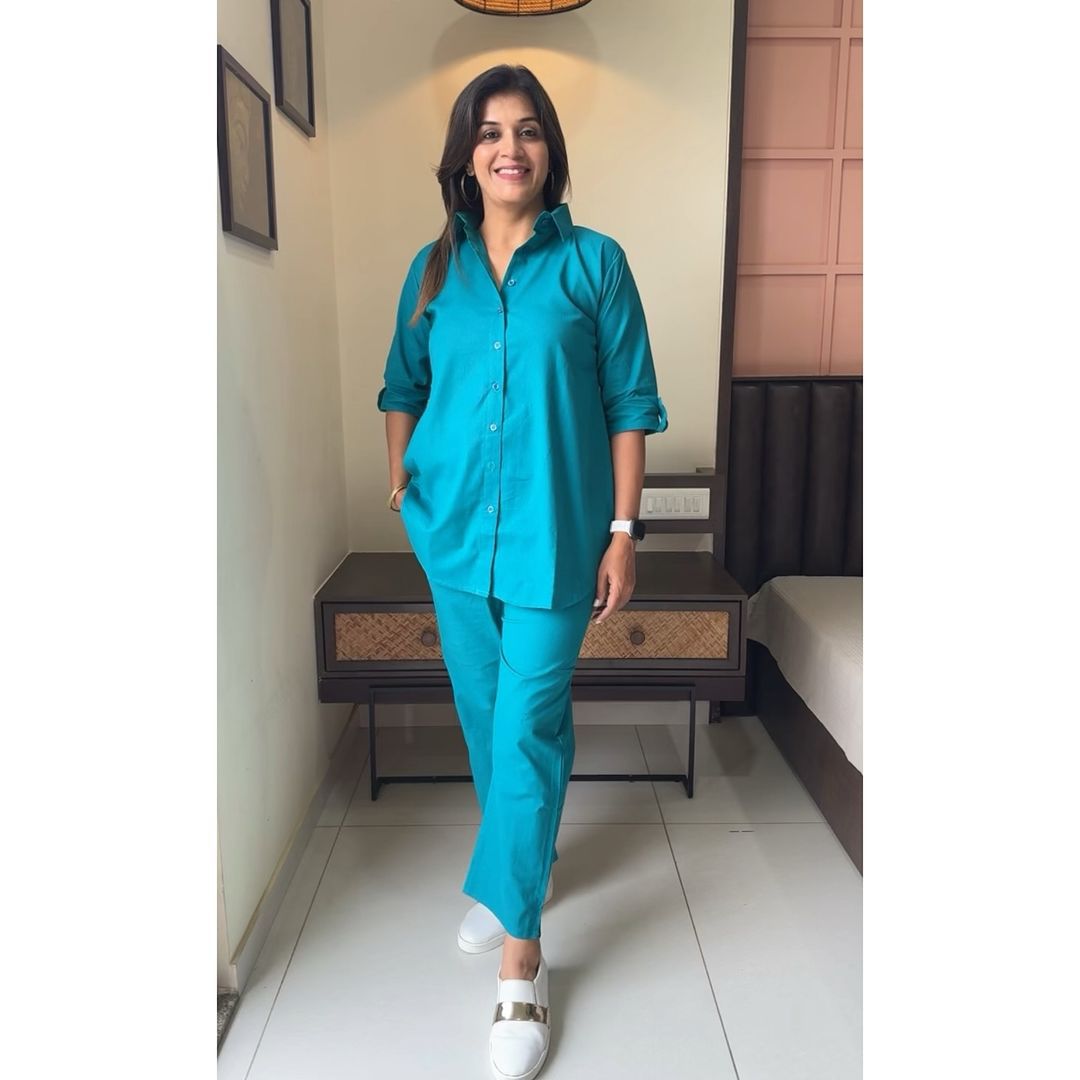 Cotton Rama Green Cord Set