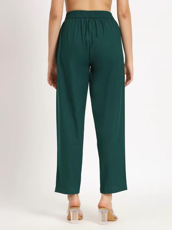 Bottle Green (Dark Green) Cotton Pants