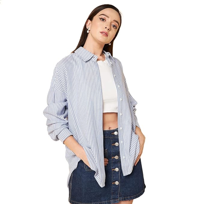 Cotton Striped Casual   Shirt