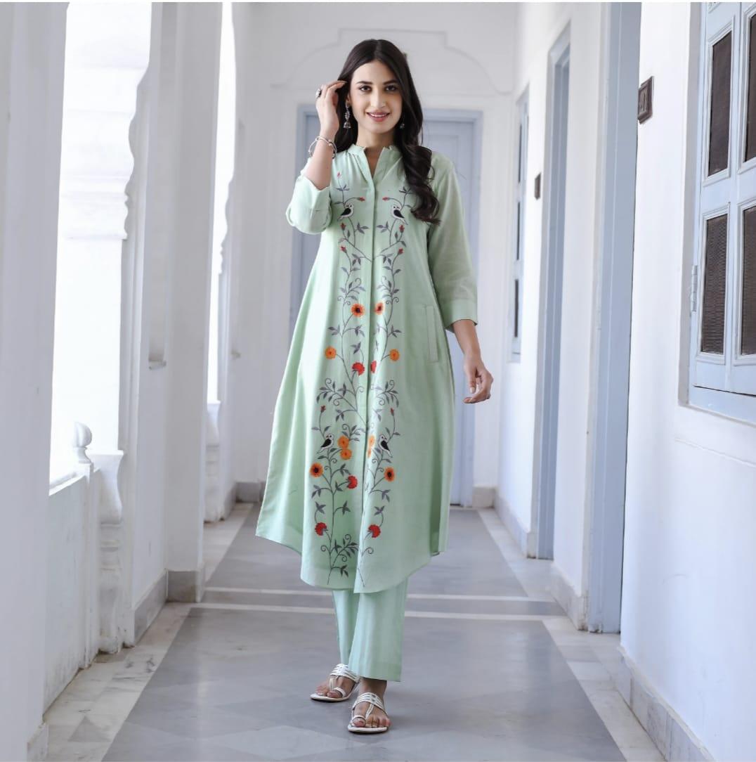 Vibrant Cotton Kurta Set Cord - Shukrana Fashion