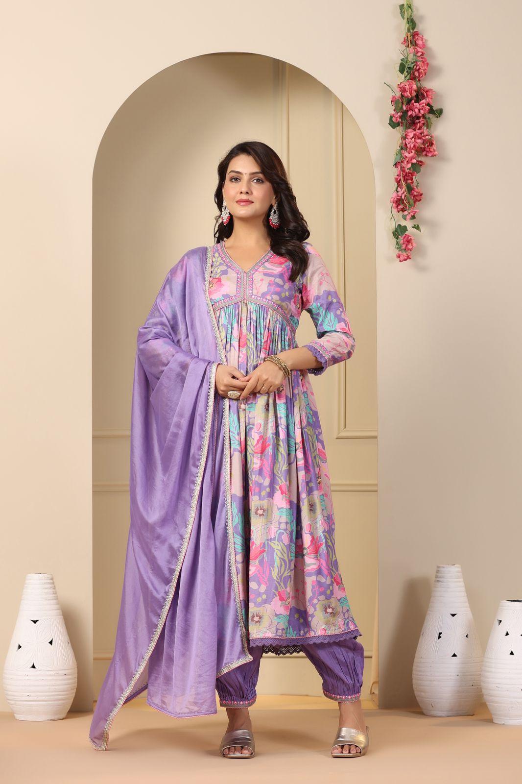 Trendy Alia Cut Suit Set - Shukrana Fashion