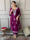 Summer Rayon Embroidery 3 Piece Set - Shukrana Fashion