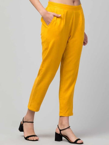 Mustard Yellow Cotton Pants