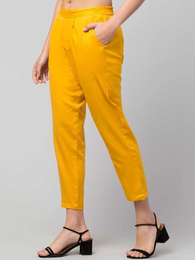 Mustard Yellow Cotton Pants